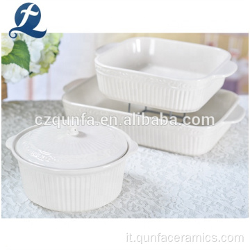 Set di cena in ceramica bianca all&#39;ingrosso